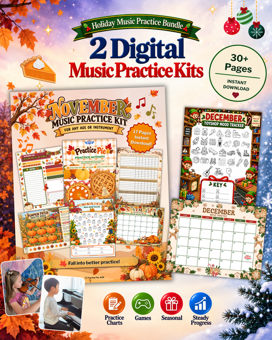 2-Month Holiday Music Practice Bundle