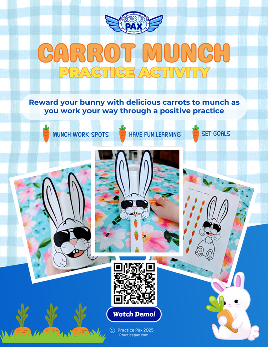 Spring Bunny Carrot Munch Activity - Digital Download