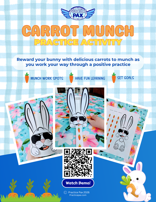 Spring Bunny Carrot Munch Activity - Digital Download