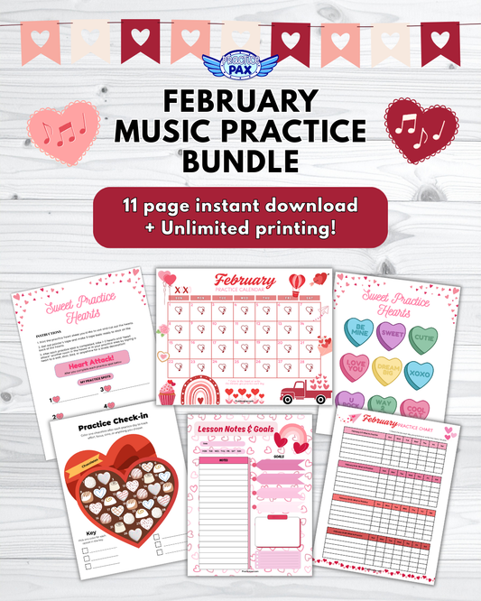 February Music Practice Bundle - Digital Download