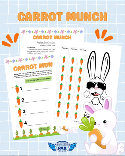 Spring Bunny Carrot Munch Activity - Digital Download