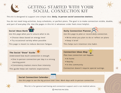 Social Connections Kit - Digital Download