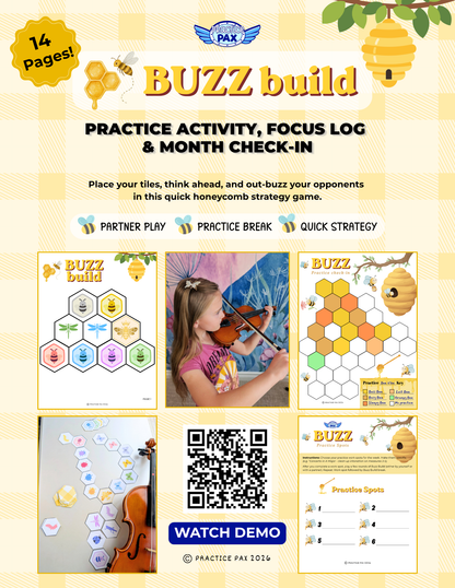 Buzz Build Practice Activity + Month Check-in - Digital Download