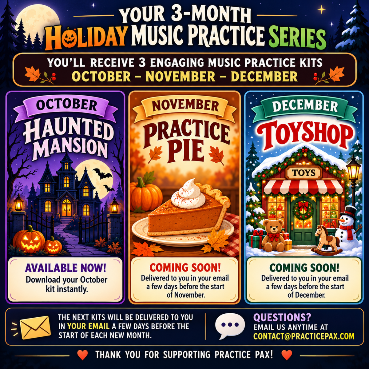 3-Month Holiday Music Practice Series