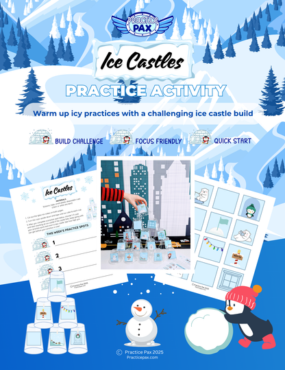 Winter music practice activity for children or for adults with dementia