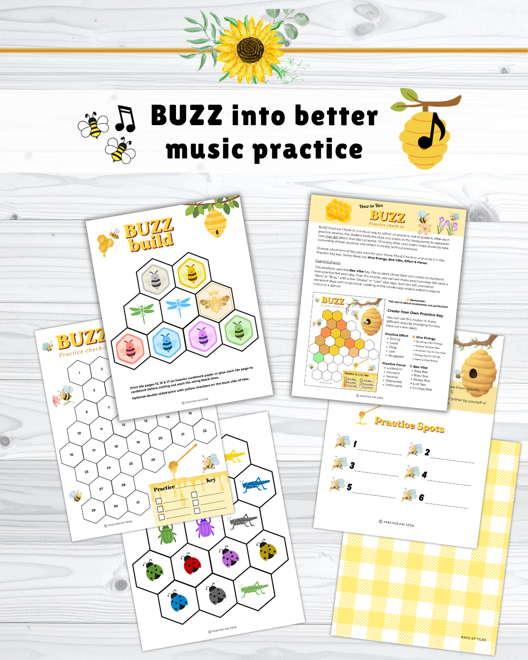 Buzz Build Practice Activity + Month Check-in - Digital Download