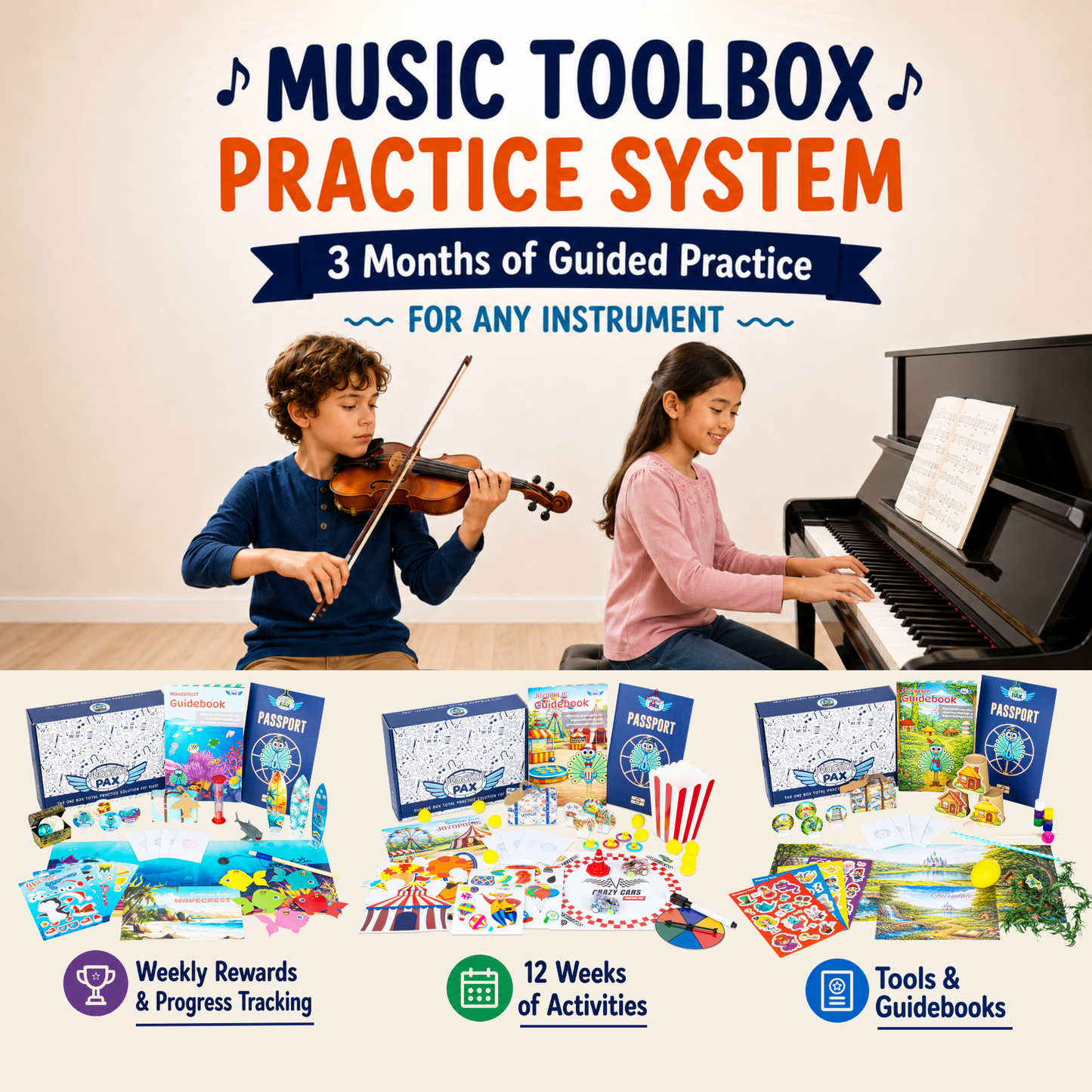 Music Practice Toolboxes — Complete 3-Box Series